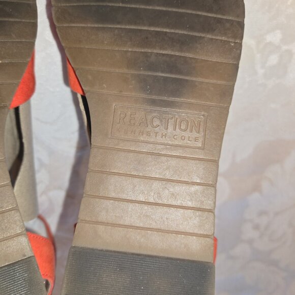 Reaction Kenneth Cole Women's Orange Ankle Strap Sandal 8.5 - Picture 8 of 8